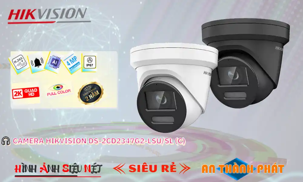 ➠  DS-2CD2347G2-LSU/SL (C) camera sắc nét Hikvision