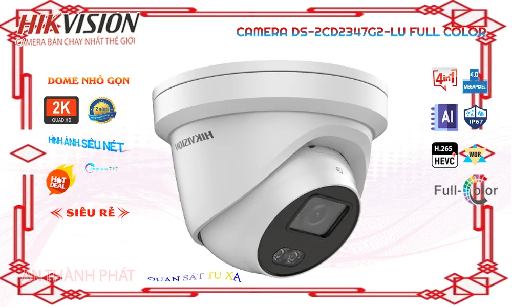 Camera Hikvision DS-2CD2347G2-LU Tiết Kiệm Camera Hikvision DS-2CD2347G2-LU Tiết Kiệm