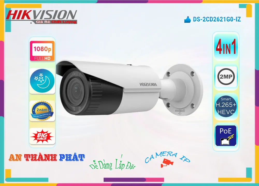 Camera Hikvision DS-2CD2621G0-IZ,Giá DS-2CD2621G0-IZ,DS-2CD2621G0-IZ Giá Khuyến Mãi,bán DS-2CD2621G0-IZ Sắc Nét