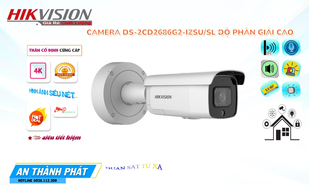 Camera HD IP DS-2CD2686G2-IZSU/SL Đang giảm giá