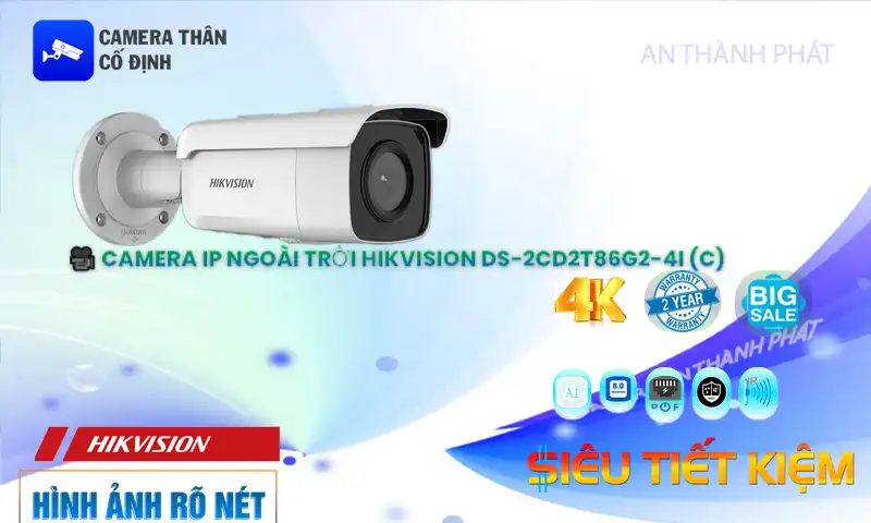 DS-2CD2T86G2-4I (C) sắc nét Hikvision