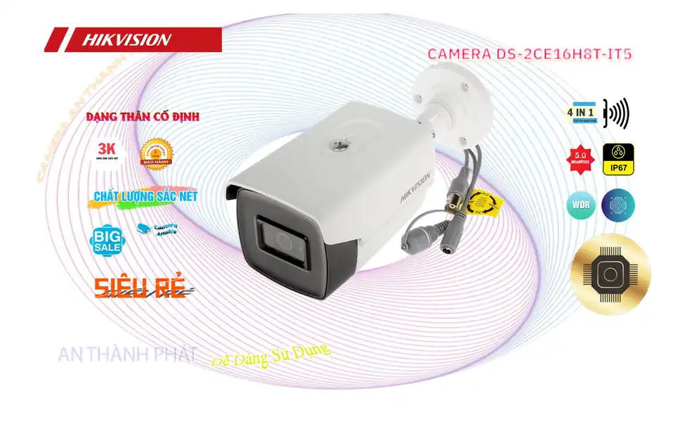Camera DS-2CE16H8T-IT5 Hikvision Thiết kế Đẹp ❂ Camera DS-2CE16H8T-IT5 Hikvision Thiết kế Đẹp ❂