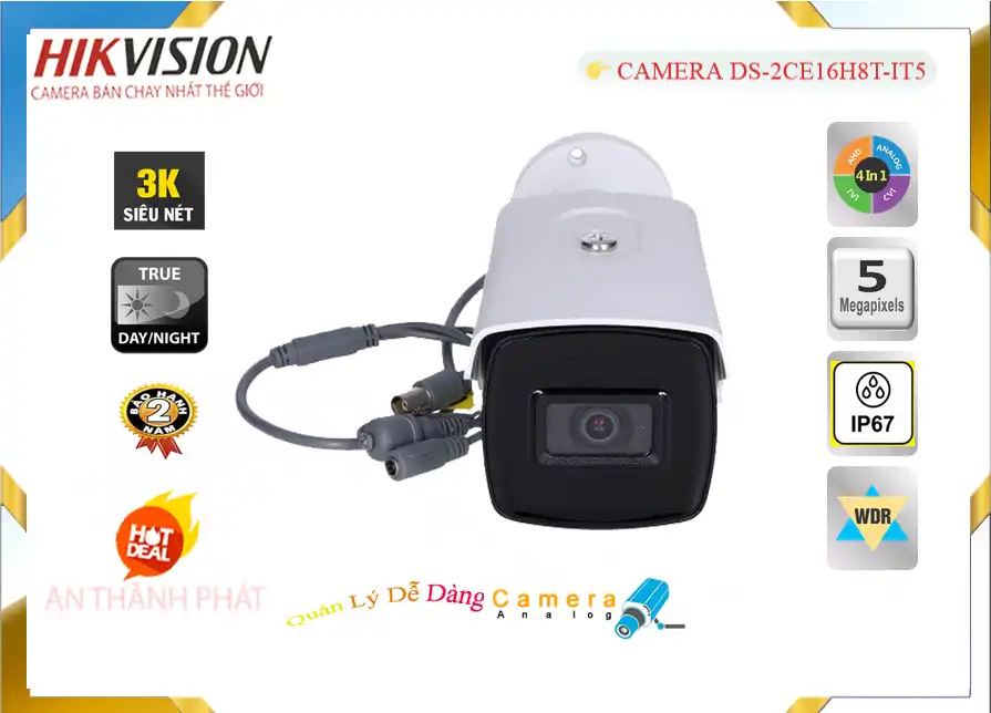 Camera DS-2CE16H8T-IT5 Hikvision Thiết kế Đẹp ❂ Camera DS-2CE16H8T-IT5 Hikvision Thiết kế Đẹp ❂