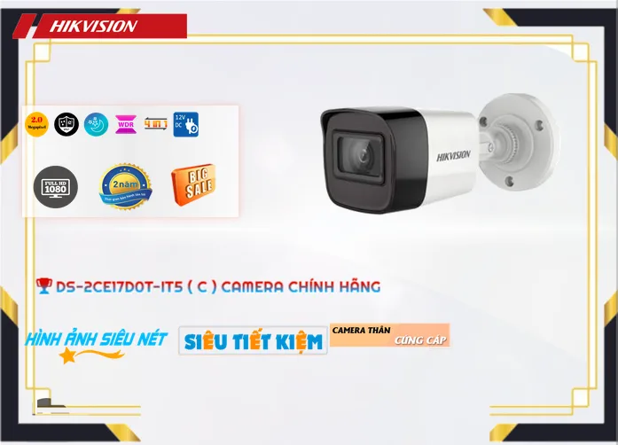 Camera Báo Động DS-2CE17D0T-IT5 (C),Giá DS-2CE17D0T-IT5 (C),DS-2CE17D0T-IT5 (C) Giá Khuyến Mãi,bán DS-2CE17D0T-IT5 (C),