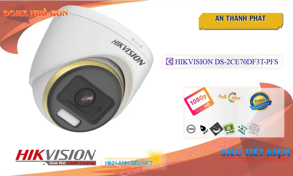 Camera An Ninh  Hikvision DS-2CE70DF3T-PFS Mẫu Đẹp