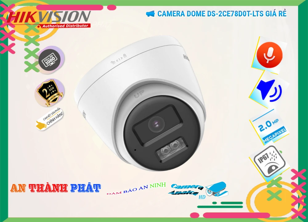 DS-2CE78D0T-LTS HD Anlog Chức năng chuyên dụng Tích hợp Mic và Loa , hỗ trợ đàm thoại 2 chiều Camera Giám Sát Đang giảm giá DS-2CE78D0T-LTS HD Anlog Chức năng chuyên dụng Tích hợp Mic và Loa , hỗ trợ đàm thoại 2 chiều Camera Giám Sát Đang giảm giá