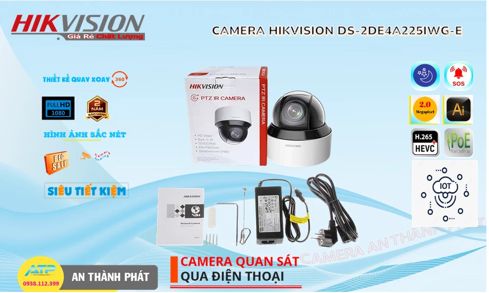Camera Hikvision Giá rẻ DS-2DE4A225IWG-E Camera Hikvision Giá rẻ DS-2DE4A225IWG-E