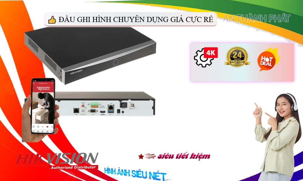 DS-7608NXI-K2 Đầu Thu Hikvision DS-7608NXI-K2 Đầu Thu Hikvision