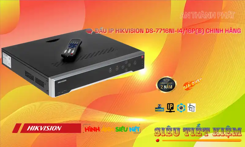 DS-7716NI-I4/16P(B) sắc nét Hikvision ➠
