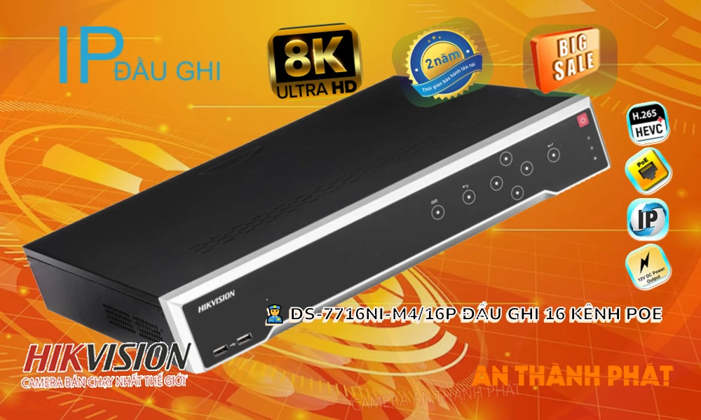 Đầu Thu DS-7716NI-M4/16P Hikvision
