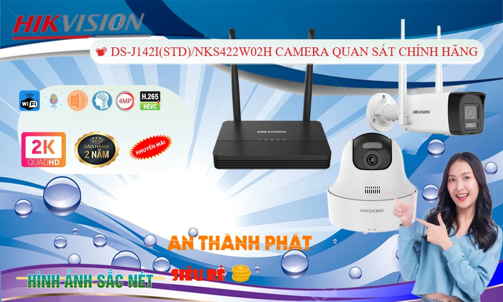 Camera DS-J142I(STD)/NKS422W02H Hikvision 👍