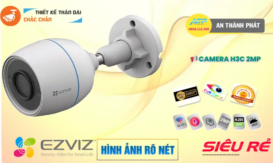 Camera An Ninh  Wifi Ezviz H3C 2MP Giá rẻ