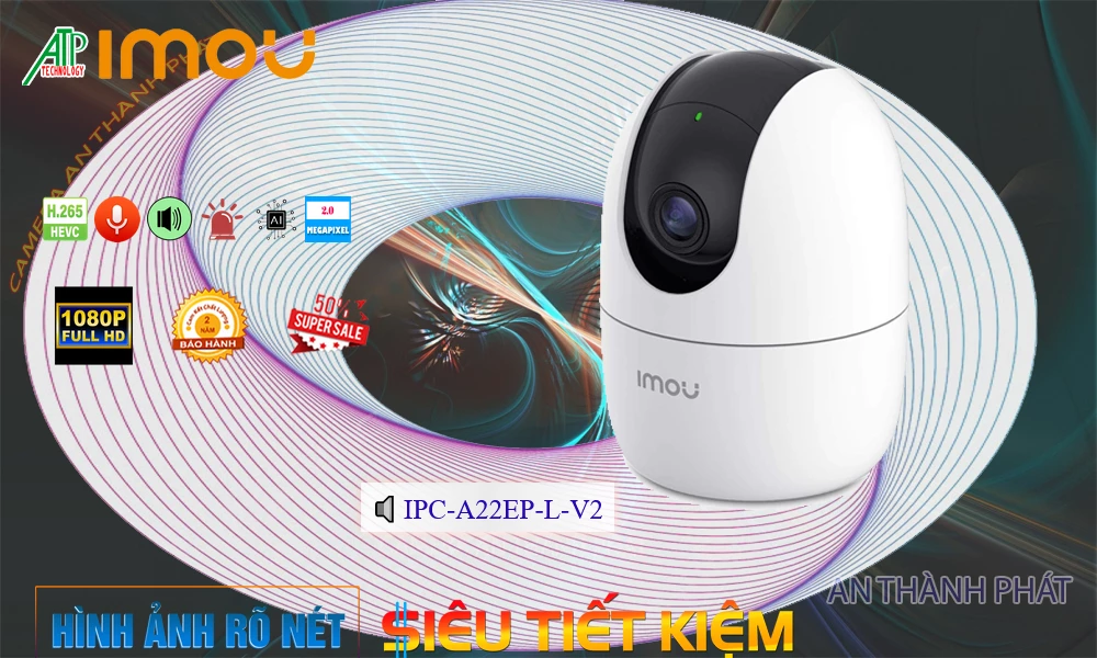 IPC-A22EP-L-V2 Camera Sắt Nét  Wifi Imou