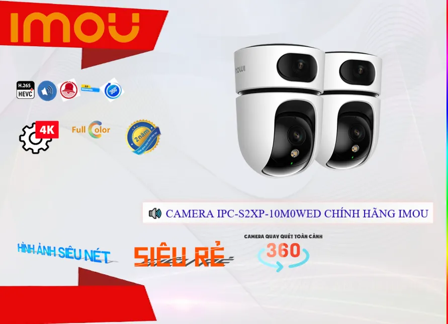 Wifi Imou IPC-S2XP-10M0WED sắc nét ✲ Wifi Imou IPC-S2XP-10M0WED sắc nét ✲