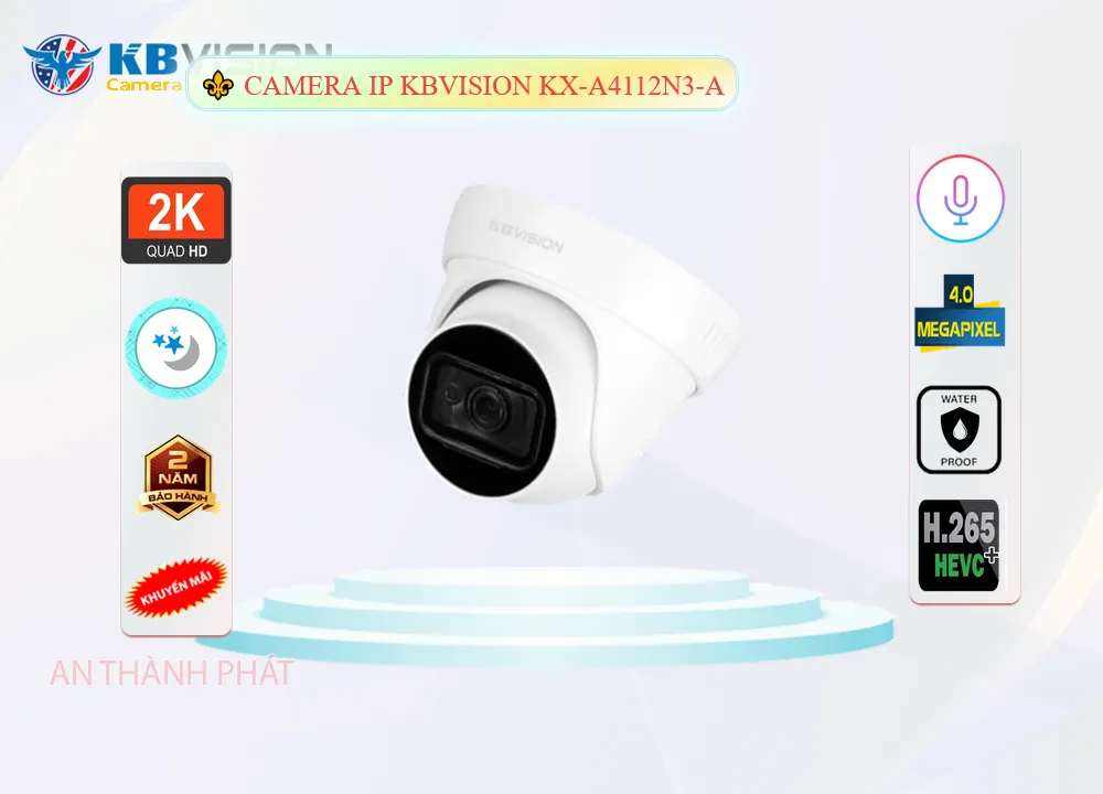 Camera IP Dome KX-A4112N3-A,Giá KX-A4112N3-A,KX-A4112N3-A Giá Khuyến Mãi,bán KBvision KX-A4112N3-A Sắc Nét