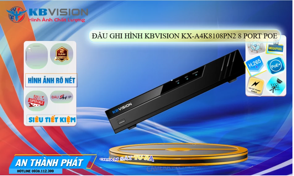 KX-A4K8108PN2 Đầu Ghi Hình