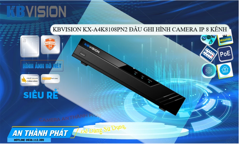 KX-A4K8108PN2 Đầu Ghi Hình
