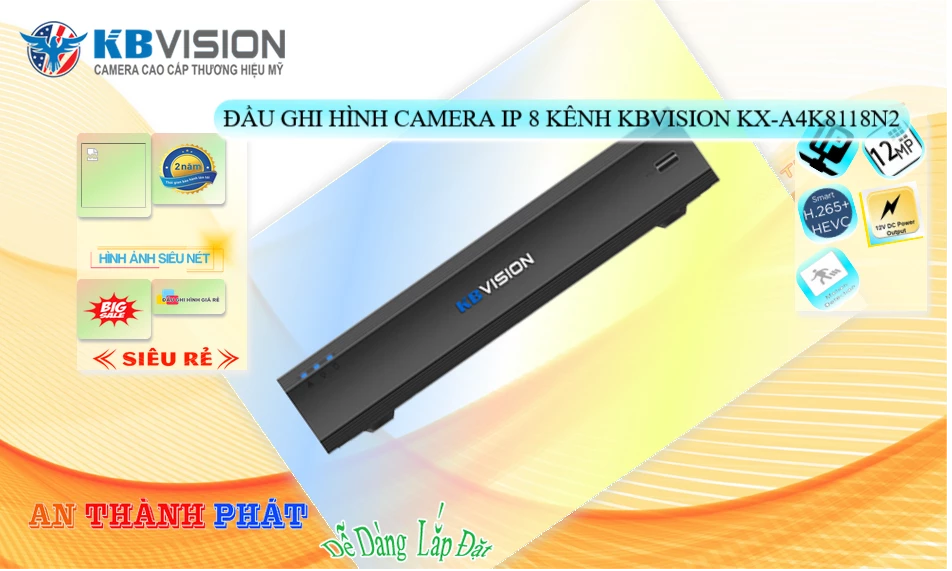 Đầu ghi KBvision KX-A4K8118N2 Mẫu Đẹp