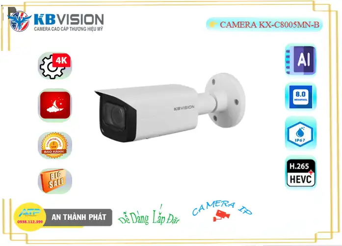 KBvision KX-C8005MN-B Sắc Nét KBvision KX-C8005MN-B Sắc Nét