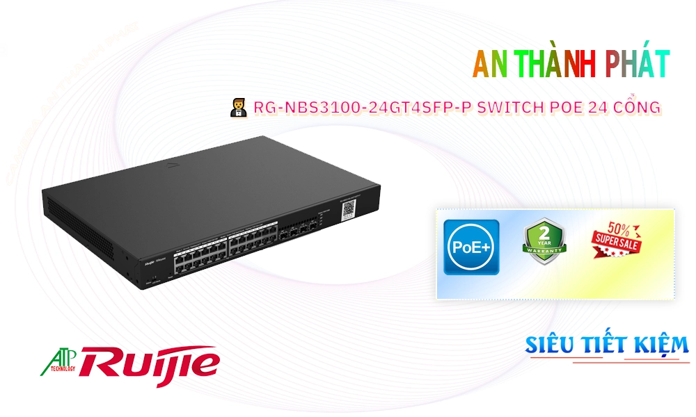 Modum Mạng  Hãng Ruijie RG-NBS3100-24GT4SFP-P