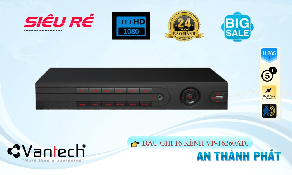 Đầu Ghi Camera VanTech VP-16260ATC Mẫu Đẹp