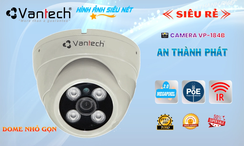 Camera Cấp Nguồ Qua Dây Mạng VP-184B VanTech