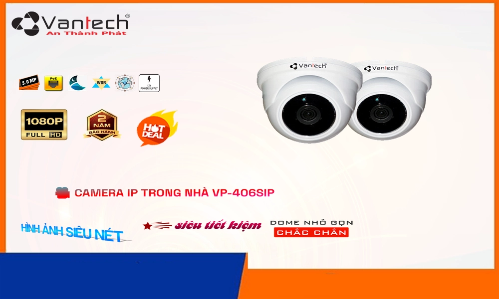 Camera An Ninh VanTech VP-406SIP Chức Năng Cao Cấp,Giá VP-406SIP,VP-406SIP Giá Khuyến Mãi,bán VP-406SIP, Công Nghệ IP
