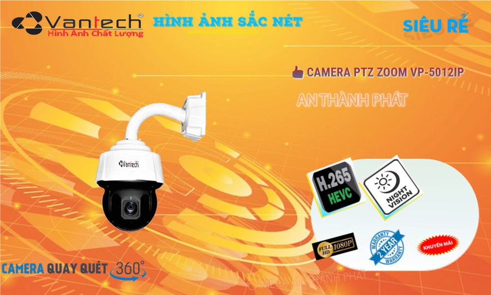 Camera VanTech Giá rẻ Công Nghệ HD VP-5012IP Camera VanTech Giá rẻ Công Nghệ HD VP-5012IP