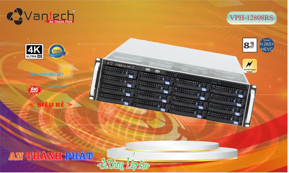 Đầu Ghi VPH-12808RS Công Nghệ Mới