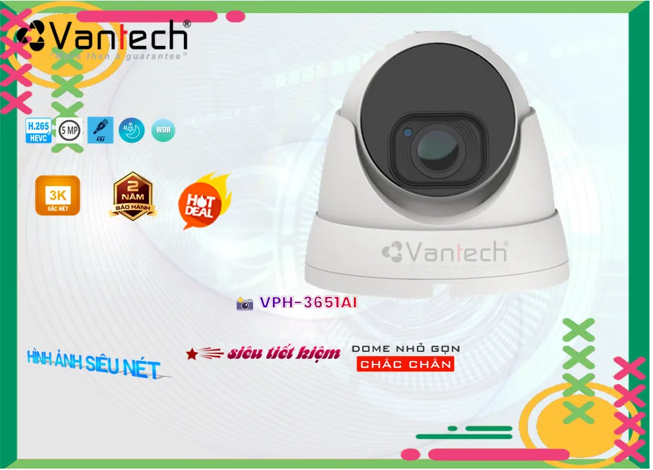 Camera VanTech VPH-3651AI,Giá VPH-3651AI,VPH-3651AI Giá Khuyến Mãi,bán VPH-3651AI Sắc Nét VanTech ,VPH-3651AI Công Nghệ