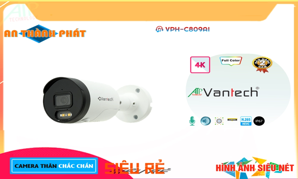 Camera ✲ VPH-C809AI Siêu Nét,Giá VPH-C809AI,phân phối VPH-C809AI,VPH-C809AI Hình Ảnh Đẹp VanTech Bán Giá Rẻ,VPH-C809AI