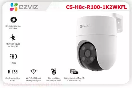 Camera EZVIZ CS H8c R100 1K2WKFL,Giá CS-H8c-R100-1K2WKFL,CS-H8c-R100-1K2WKFL Giá Khuyến Mãi,bán CS-H8c-R100-1K2WKFL