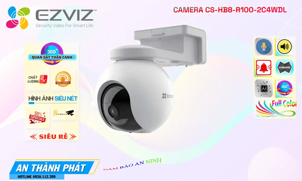 Camera CS-HB8-R100-2C4WDL Wifi Ezviz ✴