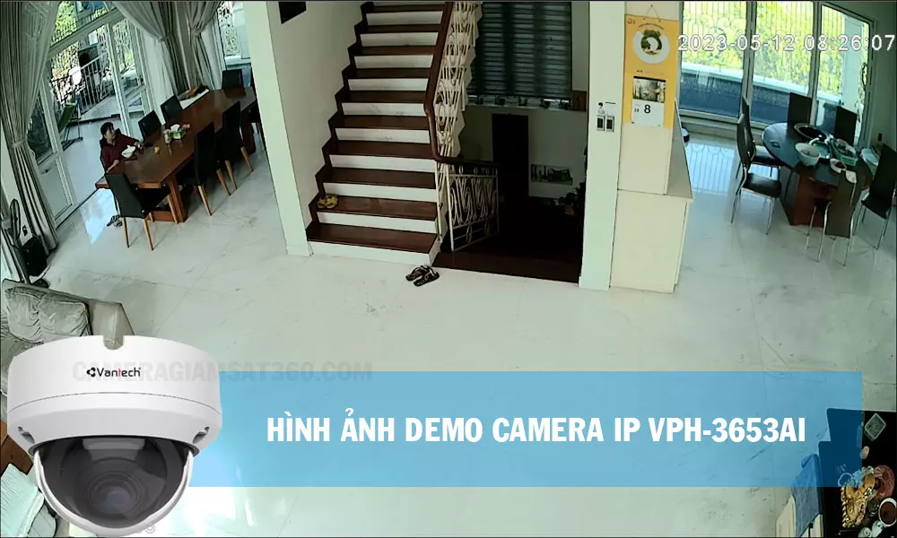 hình ảnh demo camera Ip vantech VPH-3653AI