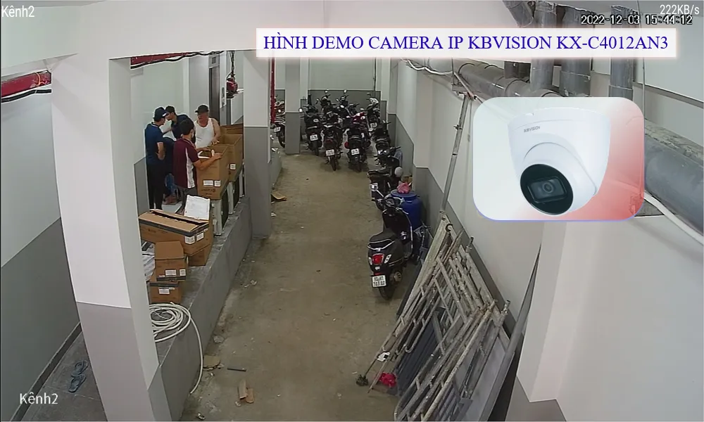hình demo camera IP Kbvision KX-C4012AN3