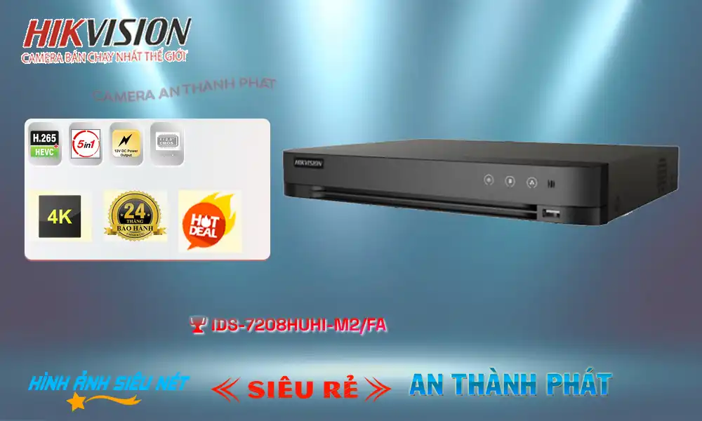 ✪  iDS-7208HUHI-M2/FA Đầu ghi Camera Hãng Hikvision Giá rẻ