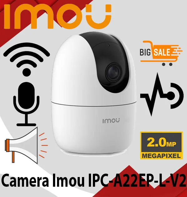 Camera imou wifi IPC-A22EP-L-V2 hồng ngoại thông minh, 2.0MP.